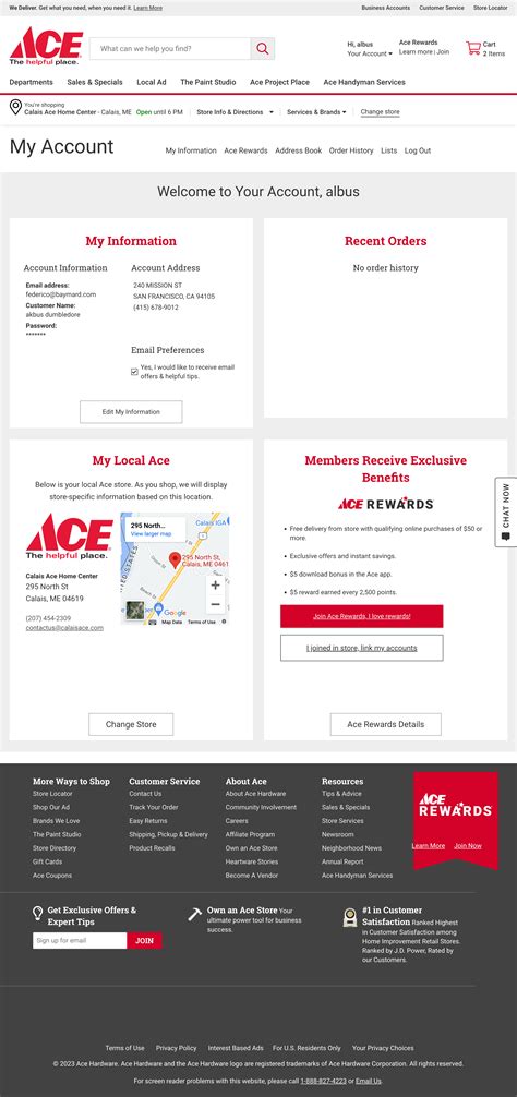 ace hardware my account.